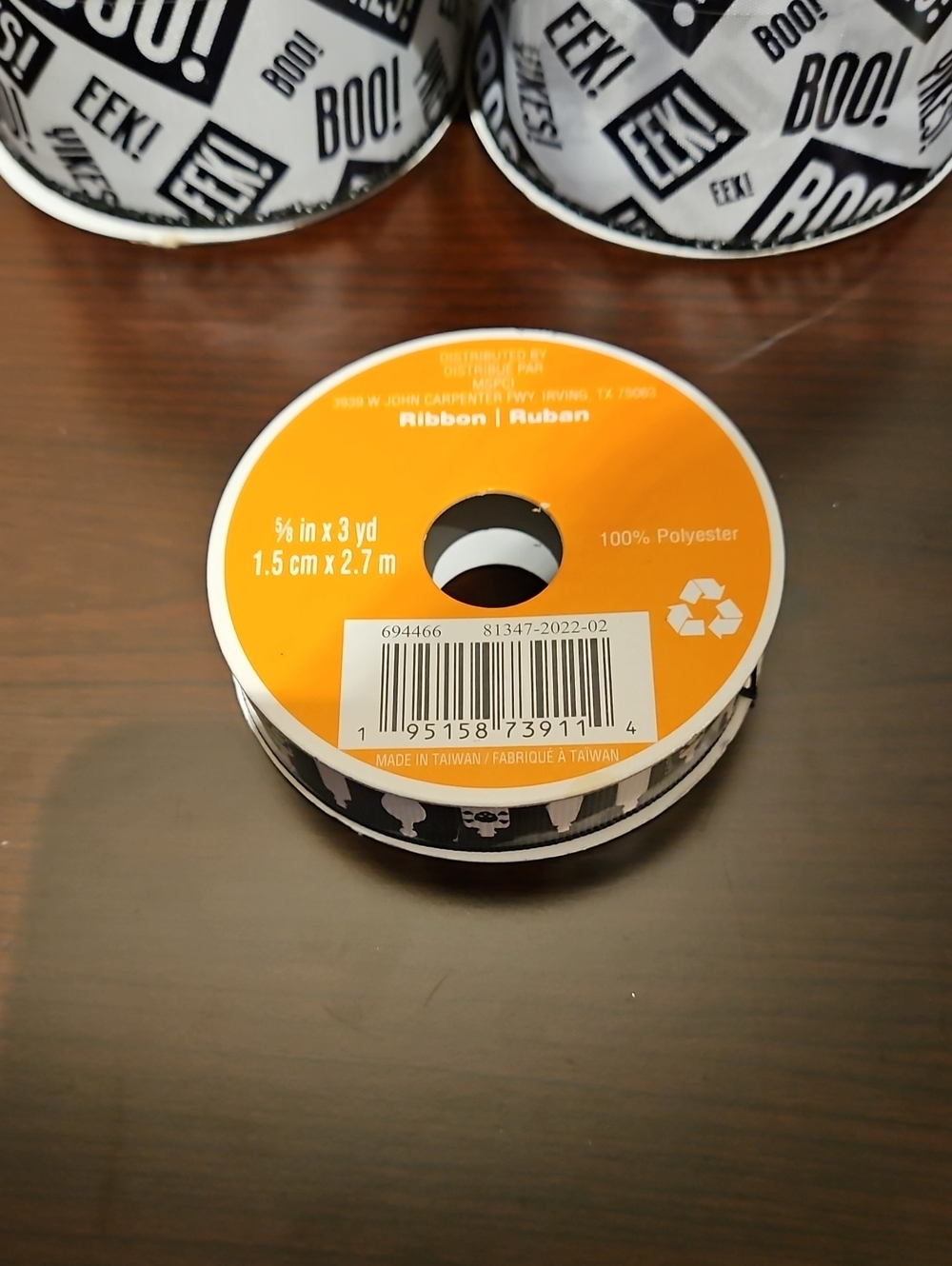 Halloween Ribbon - 4 Rolls - Picture 2 of 3